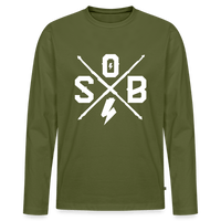 SPOD Männer Premium Bio Langarmshirt Khaki / S Cross Logo Premium Langarmshirt E-Bike-Community