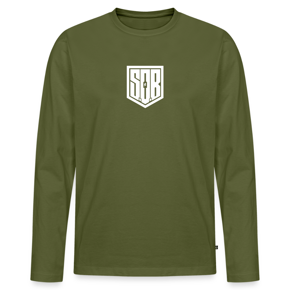 SPOD Männer Premium Bio Langarmshirt Khaki / S SoB  Premium Langarmshirt E-Bike-Community