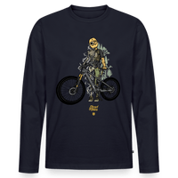 SPOD Männer Premium Bio Langarmshirt Navy / S Shred or Alive (DTG) - Männer Premium Langarmshirt E-Bike-Community
