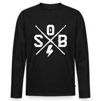 SPOD Männer Premium Bio Langarmshirt Schwarz / S Cross Logo Premium Langarmshirt E-Bike-Community