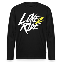 SPOD Männer Premium Bio Langarmshirt Schwarz / S Love 2 Ride - Männer Premium Langarmshirt E-Bike-Community