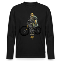 SPOD Männer Premium Bio Langarmshirt Schwarz / S Shred or Alive (DTG) - Männer Premium Langarmshirt E-Bike-Community