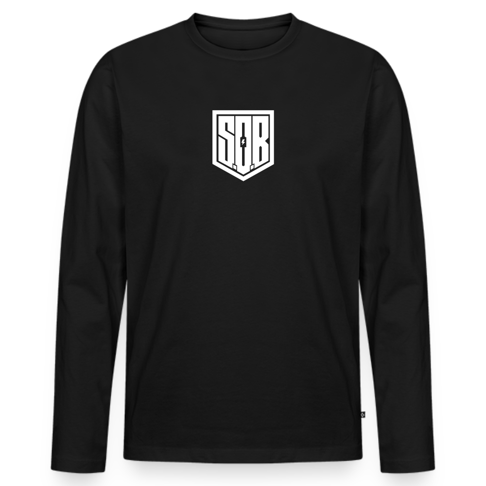 SPOD Männer Premium Bio Langarmshirt Schwarz / S SoB  Premium Langarmshirt E-Bike-Community
