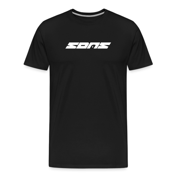 SPOD Männer Premium Bio T-Shirt Schwarz / S SONS OF BATTERY - SONS - Männer Premium Bio T-Shirt E-Bike-Community