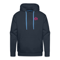 SPOD Männer Premium Hoodie 2 Seiten Cross / Sons OG Neonpink - Kapuzen Sweater E-Bike-Community