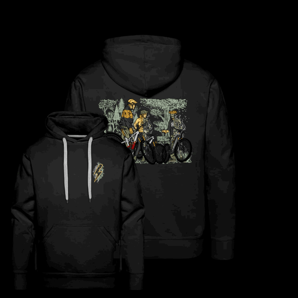 SPOD Männer Premium Hoodie 2 Seiten -Shred or Alive - Crew - Men’s Premium Hoodie E-Bike-Community