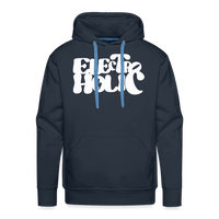 SPOD Männer Premium Hoodie 60s Electroholic - Front Flock - Men’s Premium Hoodie E-Bike-Community