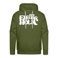 SPOD Männer Premium Hoodie 60s Electroholic - Front Flock - Men’s Premium Hoodie E-Bike-Community
