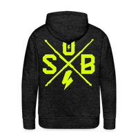 SPOD Männer Premium Hoodie Anthrazit / S Cross - Back - Männer Premium Hoodie E-Bike-Community