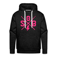 SPOD Männer Premium Hoodie Anthrazit / S Neonpink Cross Premium Hoodie E-Bike-Community