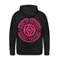 SPOD Männer Premium Hoodie Anthrazit / S OG - NEONPINK - Men’s Premium Hoodie E-Bike-Community