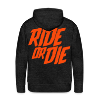 SPOD Männer Premium Hoodie Anthrazit / S Ride or Die - Neonorange - Men’s Premium Hoodie E-Bike-Community