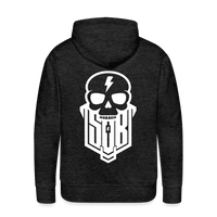 SPOD Männer Premium Hoodie Anthrazit / S SKULLGANG - WEIß - BACKPRINT Men’s Premium Hoodie E-Bike-Community