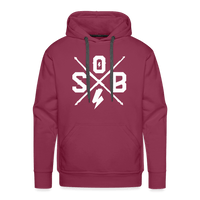 SPOD Männer Premium Hoodie Bordeaux / S Cross Premium Hoodie E-Bike-Community