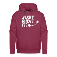 SPOD Männer Premium Hoodie Bordeaux / S Just Ride it - Men’s Premium Hoodie E-Bike-Community