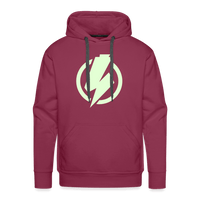 SPOD Männer Premium Hoodie Bordeaux / S Lightning - Glow in the Dark - Men’s Premium Hoodie E-Bike-Community