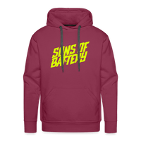 SPOD Männer Premium Hoodie Bordeaux / S Signature Neongelb Men’s Premium Hoodie E-Bike-Community