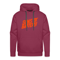 SPOD Männer Premium Hoodie Bordeaux / S Signature - Neonorange - Men’s Premium Hoodie E-Bike-Community