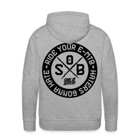 SPOD Männer Premium Hoodie Grau meliert / S "Haters"- SONS OF BATTERY - Men’s Premium Hoodie E-Bike-Community