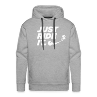 SPOD Männer Premium Hoodie Grau meliert / S Just Ride it - Men’s Premium Hoodie E-Bike-Community