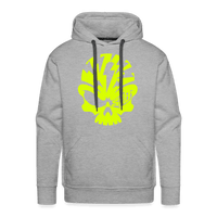 SPOD Männer Premium Hoodie Grau meliert / S Neongelber Skullhead Premium Hoodie E-Bike-Community