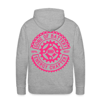 SPOD Männer Premium Hoodie Grau meliert / S OG - NEONPINK - Men’s Premium Hoodie E-Bike-Community