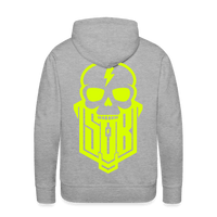 SPOD Männer Premium Hoodie Grau meliert / S Skullgang Neongelb BACKPRINT Premium Hoodie E-Bike-Community