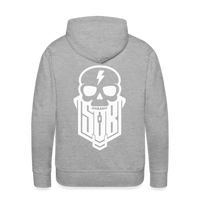 SPOD Männer Premium Hoodie Grau meliert / S SKULLGANG - WEIß - BACKPRINT Men’s Premium Hoodie E-Bike-Community