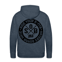SPOD Männer Premium Hoodie Jeansblau / S "Haters"- SONS OF BATTERY - Men’s Premium Hoodie E-Bike-Community