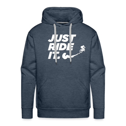 SPOD Männer Premium Hoodie Jeansblau / S Just Ride it - Men’s Premium Hoodie E-Bike-Community