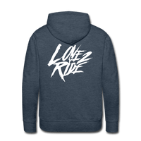 SPOD Männer Premium Hoodie Jeansblau / S Love 2 Ride - Front/Back Men’s Premium Hoodie E-Bike-Community
