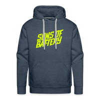 SPOD Männer Premium Hoodie Jeansblau / S Signature Neongelb Men’s Premium Hoodie E-Bike-Community