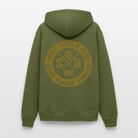 SPOD Männer Premium Hoodie Khaki / S "Haters" - Gold - SONS OF BATTERY - Men’s Premium Hoodie E-Bike-Community