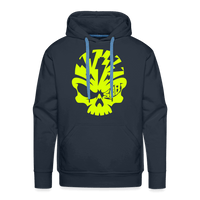 SPOD Männer Premium Hoodie Navy / S Neongelber Skullhead Premium Hoodie E-Bike-Community