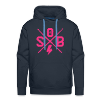 SPOD Männer Premium Hoodie Navy / S Neonpink Cross Premium Hoodie E-Bike-Community
