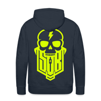 SPOD Männer Premium Hoodie Navy / S Skullgang Neongelb BACKPRINT Premium Hoodie E-Bike-Community