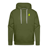 SPOD Männer Premium Hoodie Olivgrün / S Flash - Men’s Premium Hoodie E-Bike-Community