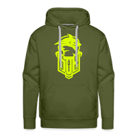 SPOD Männer Premium Hoodie Olivgrün / S Hai Bike - SoB - Neongelb - Premium Hoodie E-Bike-Community