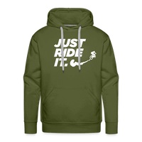 SPOD Männer Premium Hoodie Olivgrün / S Just Ride it - Men’s Premium Hoodie E-Bike-Community