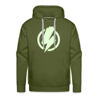 SPOD Männer Premium Hoodie Olivgrün / S Lightning - Glow in the Dark - Men’s Premium Hoodie E-Bike-Community