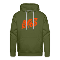 SPOD Männer Premium Hoodie Olivgrün / S Signature - Neonorange - Men’s Premium Hoodie E-Bike-Community