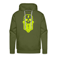 SPOD Männer Premium Hoodie Olivgrün / S Skullgang Neongelb Premium Hoodie E-Bike-Community