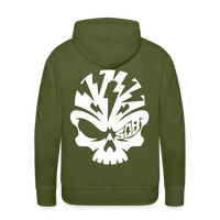 SPOD Männer Premium Hoodie Olivgrün / S Skullhead - White Back - Men’s Premium Hoodie E-Bike-Community