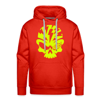 SPOD Männer Premium Hoodie Rot / S Neongelber Skullhead Premium Hoodie E-Bike-Community