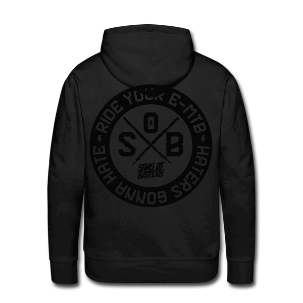 SPOD Männer Premium Hoodie S Haters Blackline -Men's Premium Hoodie E-Bike-Community