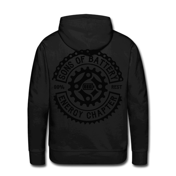 SPOD Männer Premium Hoodie S Original Logo Blackline - Men's Premium Hoodie E-Bike-Community