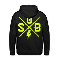SPOD Männer Premium Hoodie Schwarz / S Cross - Back - Männer Premium Hoodie E-Bike-Community