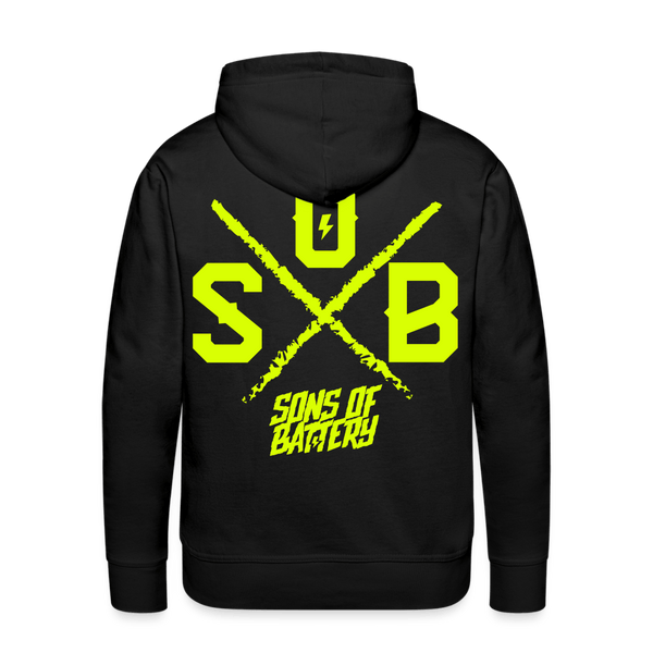 SPOD Männer Premium Hoodie Schwarz / S Cross -Signature - Back - Männer Premium Hoodie E-Bike-Community