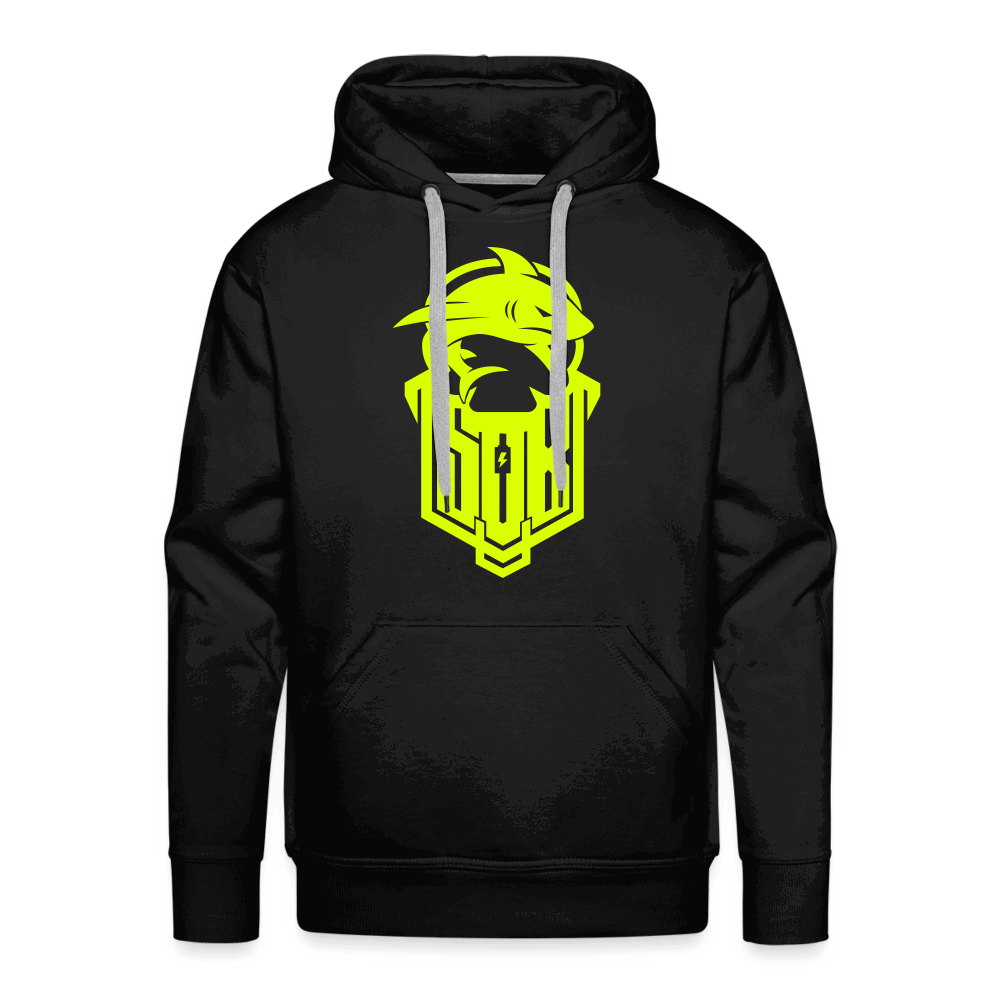SPOD Männer Premium Hoodie Schwarz / S Hai Bike - SoB - Neongelb - Premium Hoodie E-Bike-Community