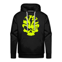 SPOD Männer Premium Hoodie Schwarz / S Neongelber Skullhead Premium Hoodie E-Bike-Community